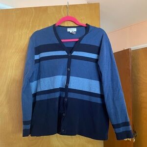 Jones New York Sport Cardigan, Blue, Size L